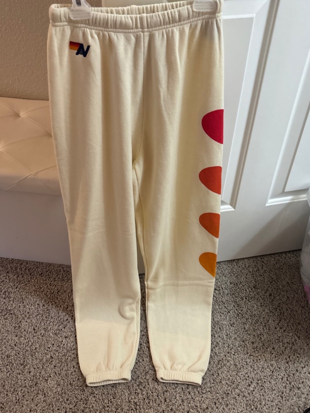 Aviator nation, heart sweatpants brand new size small